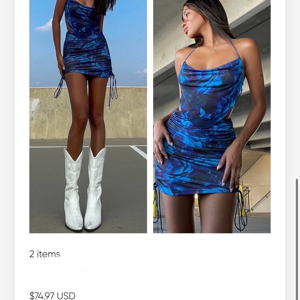 White Fox 2 piece set. Top & Skirt.